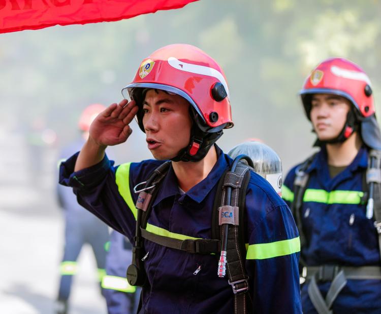 CỤM DOANH NGHIỆP VĨNH NIỆM ĐÃ KẾT HỢP CÙNG LỰC LƯỢNG CẢNH SÁT DIỄN TẬP PHƯƠNG ÁN PHÒNG CHÁY CHỮA CHÁY VÀ CỨU HỘ 2023 