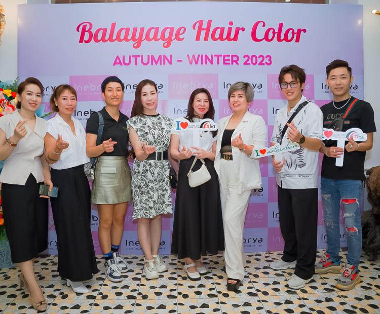 Workshop Balayage hair color của nhãn hàng Inebrya  