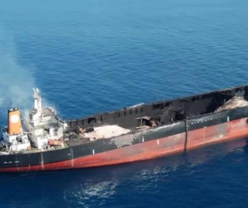 Smoldering wreck of the Pablo highlights the increasing danger from the shadow fleet